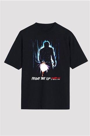 Friday the 13th 13.Cuma Siyah Unisex Oversize Tişört
