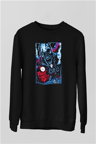Friday the 13th 13.Cuma Siyah Unisex Sweatshirt