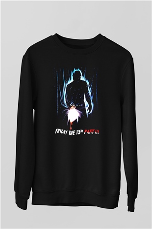 Friday the 13th 13.Cuma Siyah Unisex Sweatshirt