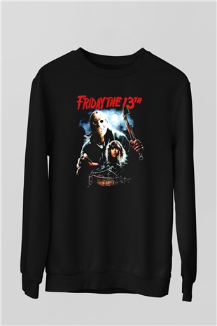 Friday the 13th 13.Cuma Siyah Unisex  Sweatshirt