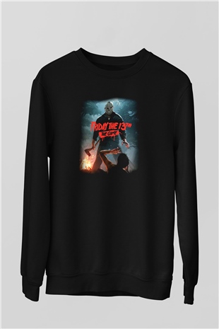 Friday the 13th 13.Cuma Siyah Unisex Sweatshirt
