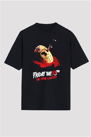 Friday the 13th 13.Cuma Siyah Oversize Tişört