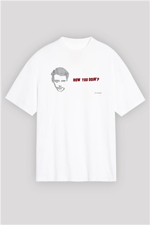 Friends Beyaz Unisex Oversize Tişört