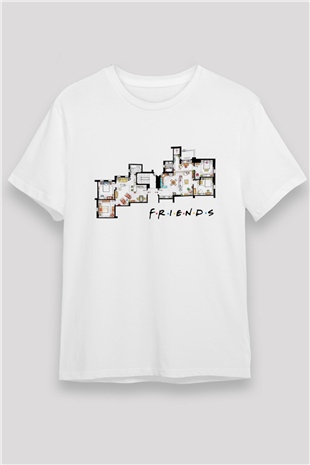 Friends Beyaz Unisex Tişört