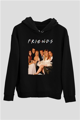 Friends Siyah Unisex Hoodie