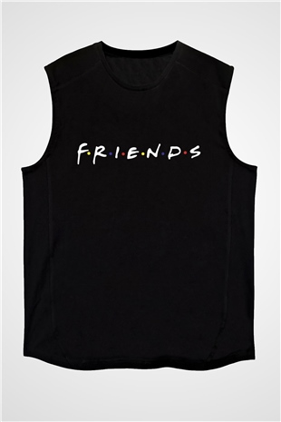Friends Siyah Unisex Kolsuz Tişört