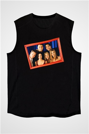 Friends Siyah Unisex Kolsuz Tişört