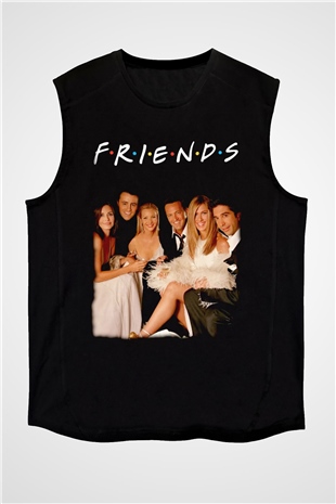 Friends Siyah Unisex  Kolsuz Tişört