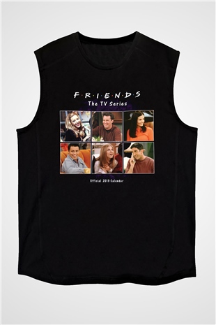 Friends Siyah Unisex Kolsuz Tişört