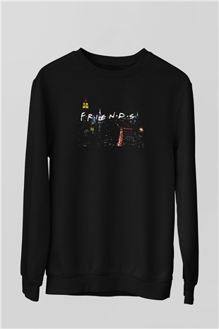 Friends Siyah Unisex Sweatshirt