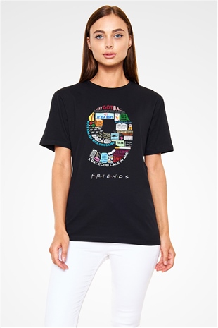 Friends Siyah Unisex Tişört