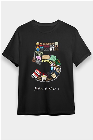 Friends Siyah Unisex Tişört