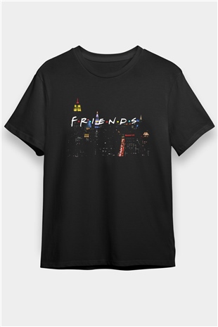 Friends Siyah Unisex Tişört