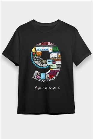 Friends Siyah Unisex Tişört