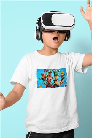 Fruit Ninja Beyaz Unisex Çocuk Tişört
