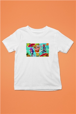 Fruit Ninja Beyaz Unisex Çocuk Tişört
