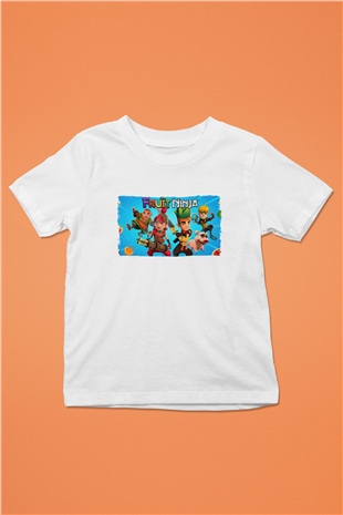 Fruit Ninja Beyaz Unisex Çocuk Tişört