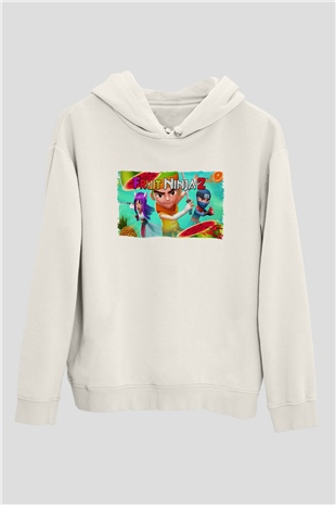Fruit Ninja Beyaz Unisex Hoodie