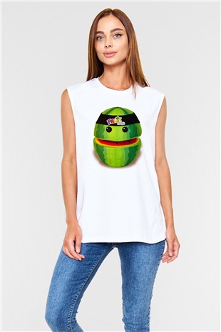 Fruit Ninja Beyaz Unisex Kolsuz Tişört