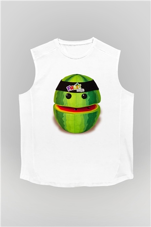 Fruit Ninja Beyaz Unisex Kolsuz Tişört