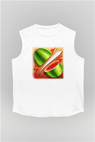 Fruit Ninja Beyaz Unisex Kolsuz Tişört
