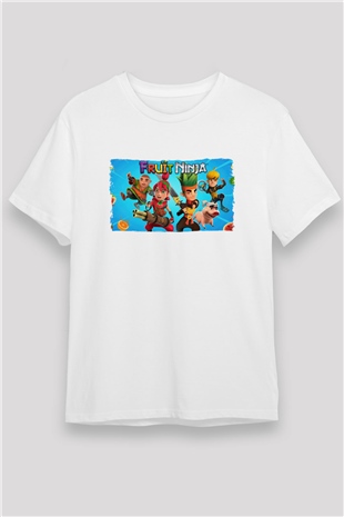 Fruit Ninja Beyaz Unisex Tişört T-Shirt
