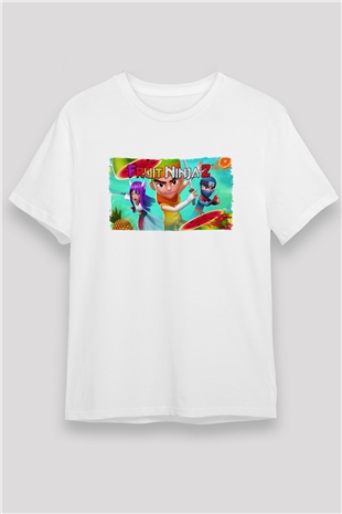 Fruit Ninja Beyaz Unisex Tişört T-Shirt