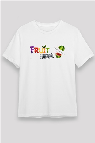 Fruit Ninja Beyaz Unisex Tişört T-Shirt