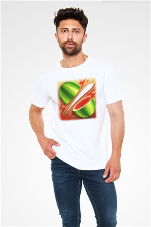 Fruit Ninja Beyaz Unisex Tişört T-Shirt