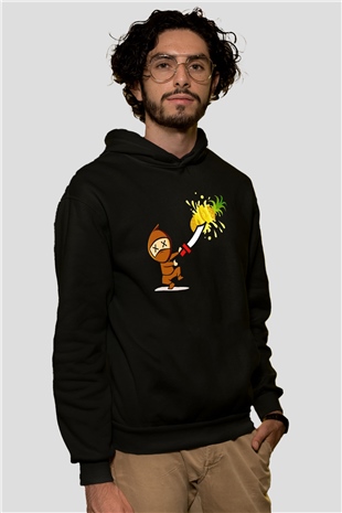 Fruit Ninja Siyah Unisex Hoodie