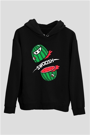 Fruit Ninja Siyah Unisex Hoodie