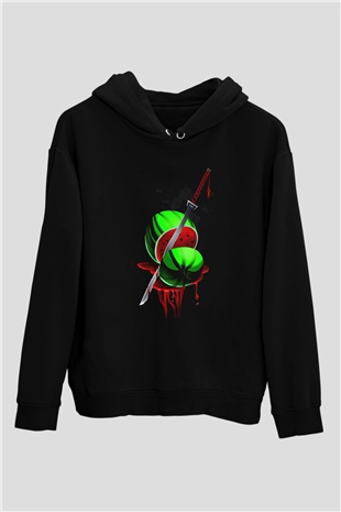 Fruit Ninja Siyah Unisex Hoodie