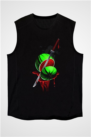Fruit Ninja Siyah Unisex Kolsuz Tişört
