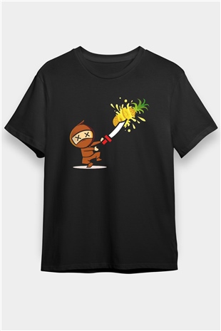 Fruit Ninja Siyah Unisex Tişört T-Shirt