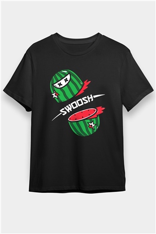 Fruit Ninja Siyah Unisex Tişört T-Shirt