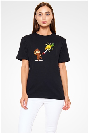 Fruit Ninja Siyah Unisex Tişört T-Shirt
