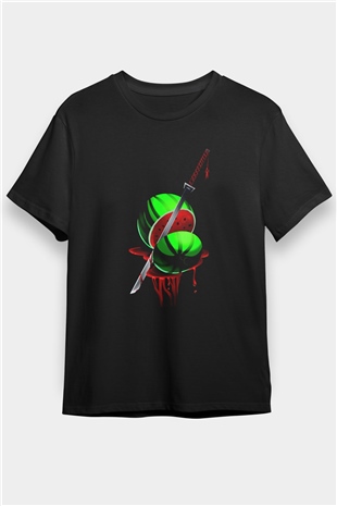 Fruit Ninja Siyah Unisex Tişört T-Shirt