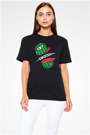 Fruit Ninja Siyah Unisex Tişört T-Shirt
