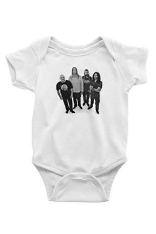 Fu Manchu Baskılı Unisex Beyaz Bebek Body - Zıbın