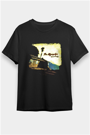 Fu Manchu Baskılı Unisex Siyah Tişört