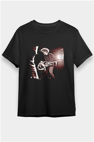 Fu Manchu Baskılı Unisex Siyah Tişört
