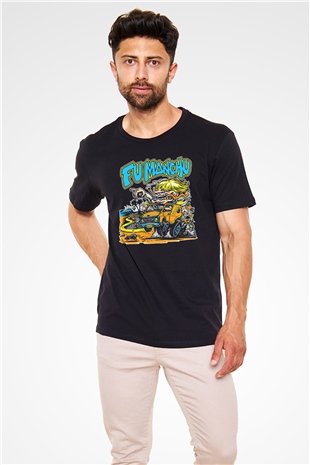 Fu Manchu Siyah Unisex Tişört T-Shirt - TişörtFabrikası