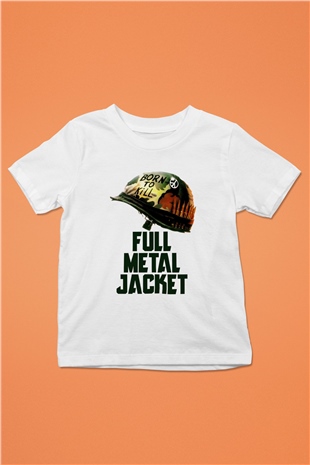 Full Metal Jacket Baskılı Beyaz Unisex Çocuk Tişört