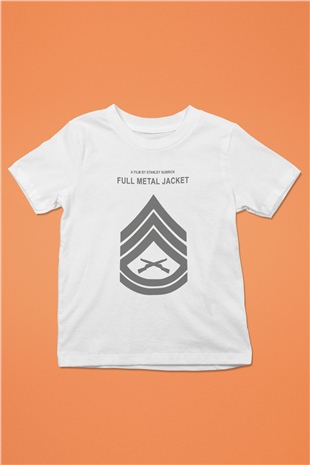 Full Metal Jacket Baskılı Beyaz Unisex Çocuk Tişört