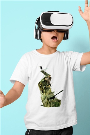 Full Metal Jacket Baskılı Beyaz Unisex Çocuk Tişört