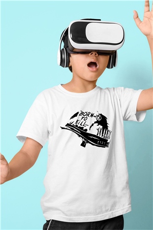 Full Metal Jacket Baskılı Beyaz Unisex Çocuk Tişört