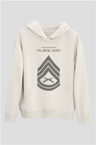 Full Metal Jacket Beyaz Unisex Hoodie