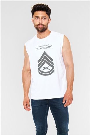 Full Metal Jacket Beyaz Unisex Kolsuz Tişört