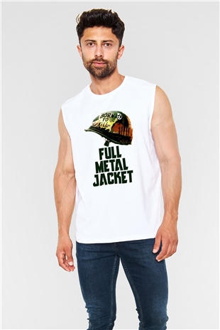 Full Metal Jacket Beyaz Unisex Kolsuz Tişört