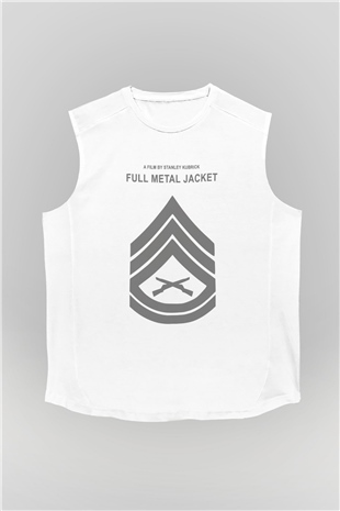 Full Metal Jacket Beyaz Unisex Kolsuz Tişört